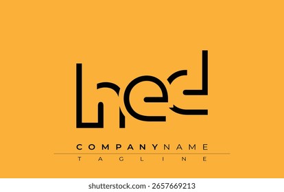 HED abstract letter design. Modern Business Logo Design With Abstract Typography and Contemporary Style