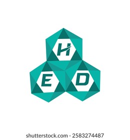 HED creative minimalist letter logo. HED unique vector initials alphabet letter logo design
