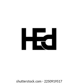 hed initial letter monogram logo design