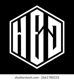 HED letter design. HED letter technology logo design on a Black background. HED Monogram logo design for an entrepreneur and business