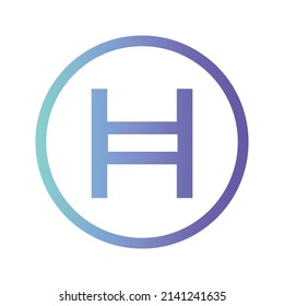 Hedera Cryptocurrency coin icon. HBAR coin symbol. Cryptocurrency vector icon. Flat Vector illustration - Vector