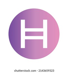 Hedera Cryptocurrency coin icon. HBAR coin symbol. Cryptocurrency vector icon. Flat Vector illustration - Vector
