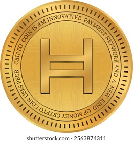 hedera hashgraph-hbar cryptocurrency illustrations on abstract background. 3d illustrations.