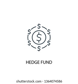 Hedge fund concept line icon. Simple element illustration.  Hedge fund concept outline symbol design. Can be used for web and mobile UI/UX