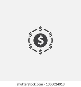 Hedge fund Glyph icon. Simple sign illustration. Hedge fund symbol design. Can be used for web, print and mobile