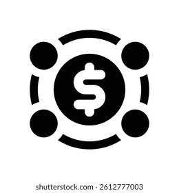 hedge fund glyph icon. Strong and solid vector icon for websites, mobile interfaces, presentations, and visual branding. High quality and easy to edit.