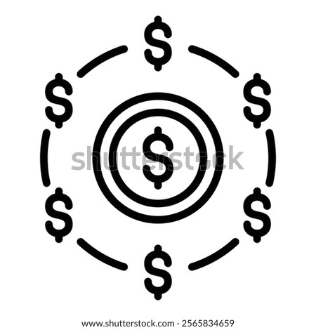 Hedge Fund Icon Element For Design