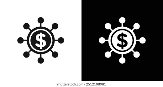 Hedgefonds-Icon Flachfüllsatz-Sammlung