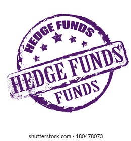 hedge funda grunge stamp with on vector illustration