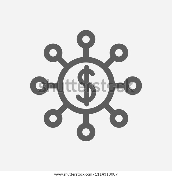 Hedge funds icon line symbol. Isolated vector\
illustration of  icon sign concept for your web site mobile app\
logo UI design.