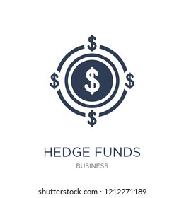 Hedge funds icon. Trendy flat vector Hedge funds icon on white background from Business collection, vector illustration can be use for web and mobile, eps10