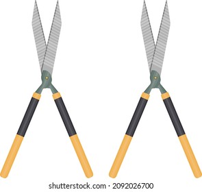 Hedge shear, illustration, vector on a white background.