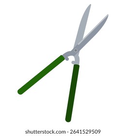Hedge shears for pruning in flat design vector icon