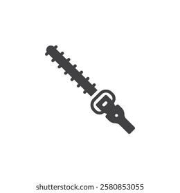 Hedge trimmer with a long blade vector icon. filled flat sign for mobile concept and web design. Hedge Trimmer glyph icon. Symbol, logo illustration. Vector graphics