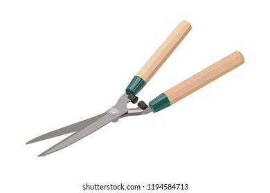 hedge trimmer realistic vector illustration isolated