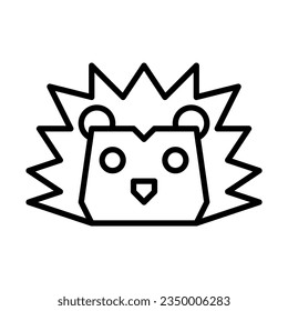 hedgedog icon, sign, symbol in line style