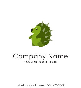 hedgehog animal cute icon logo template