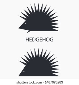 Hedgehog animal logo icon sign Geometric creative design Modern children's style Fashion print for clothes apparel greeting invitation card picture banner poster flyer for websites Vector illustration