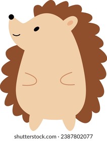Hedgehog Animal Sitting Vector Illustration