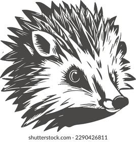 Hedgehog Animal tatoo vector Fashion