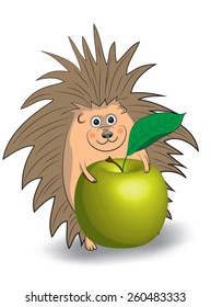 Hedgehog with apple