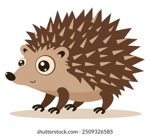 Hedgehog Art. Ilustración vectorial plana