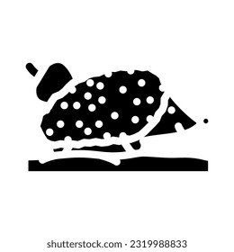 hedgehog autumn autumn season glyph icon vector. hedgehog autumn autumn season sign. isolated symbol illustration