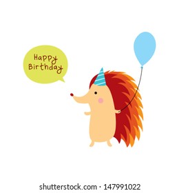 hedgehog birthday greeting
