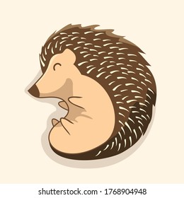 Hedgehog Cartoon Lazy Porcupine Cute Animals 