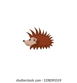 hedgehog cartoon vector on a white background