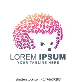 hedgehog color logo vector design