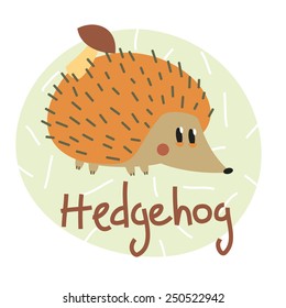 Hedgehog colorful illustration