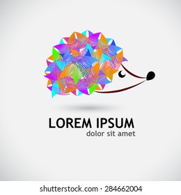 hedgehog colorful logo. Vector
