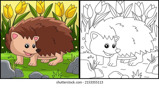 Farbige Hedgehog-Illustration