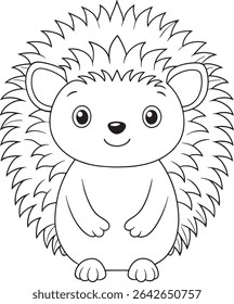 Hedgehog coloring page printable for cute animal themed kids coloring fun