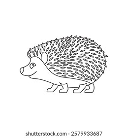 Hedgehog cute animal vector symbol illustration