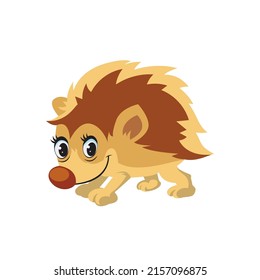 Hedgehog cute character vector illustrator