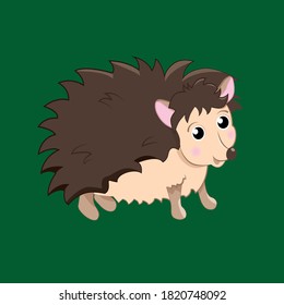 Hedgehog.  Cute hand drawn animals. Vector illustration