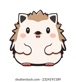 hedgehog cute little animal vector illustration