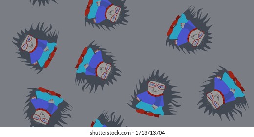 Hedgehog Cute Vector Illustration.
Cartoon Animal Seamless Pattern. 