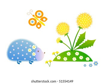 hedgehog and dandelion