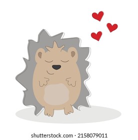 Hedgehog Doodle Drawing, Hedgehog In Love.