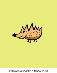 hedgehog doodle vector illustration