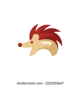 Hedgehog Flat Icon - Autumn Season Icon Vector Illustration Design