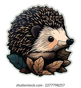 Hedgehog Flat Icon Isolated On White Background
