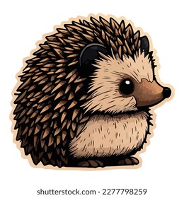 Hedgehog Flat Icon Isolated On White Background