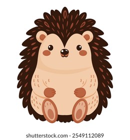 ilustração plana hedgehog isolada sobre fundo branco