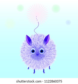 hedgehog, fluffy pig, vector