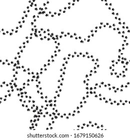 hedgehog footprints trail. seamless repeat vector surface pattern design