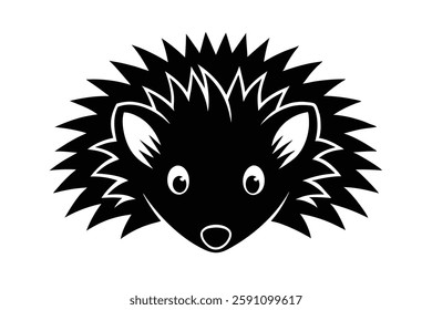 hedgehog head clipart vector illustration